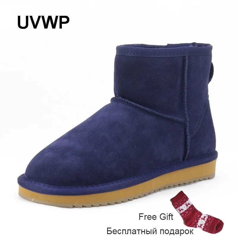 UVWP/Лидер продаж; нескользящие женские зимние ботинки; ботильоны из натуральной яловой кожи; высококачественные теплые зимние ботинки; женская обувь