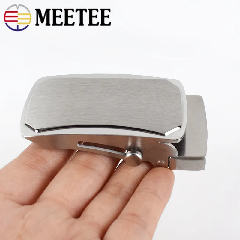 Meetee 1 шт. 36 мм Мужская пряжка для ремня из нержавеющей стали беззубчатые
