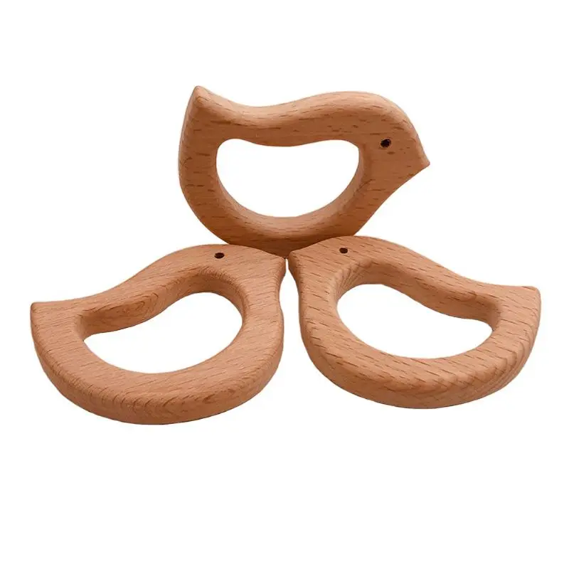 

Infant Baby Natrual Wooden Baby Teether Wood Teething Toy Baby Shower Gifts GXMB