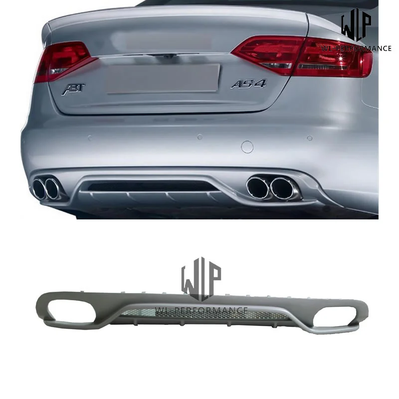 

A4L 2.0 Sports Edition High Quality PP Material Rear Lip Diffuser Car Styling For Audi A4L ABT Style 2009-2012