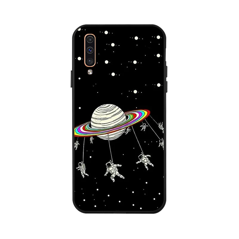 X041 Чехол для samsung A50 A70 A40 A30 A20 A10 M30 M20 M10 чехол с изображением Луны мягкий черный чехол для телефона с принтом чехол для samsung Galaxy A60 A20e - Цвет: X041