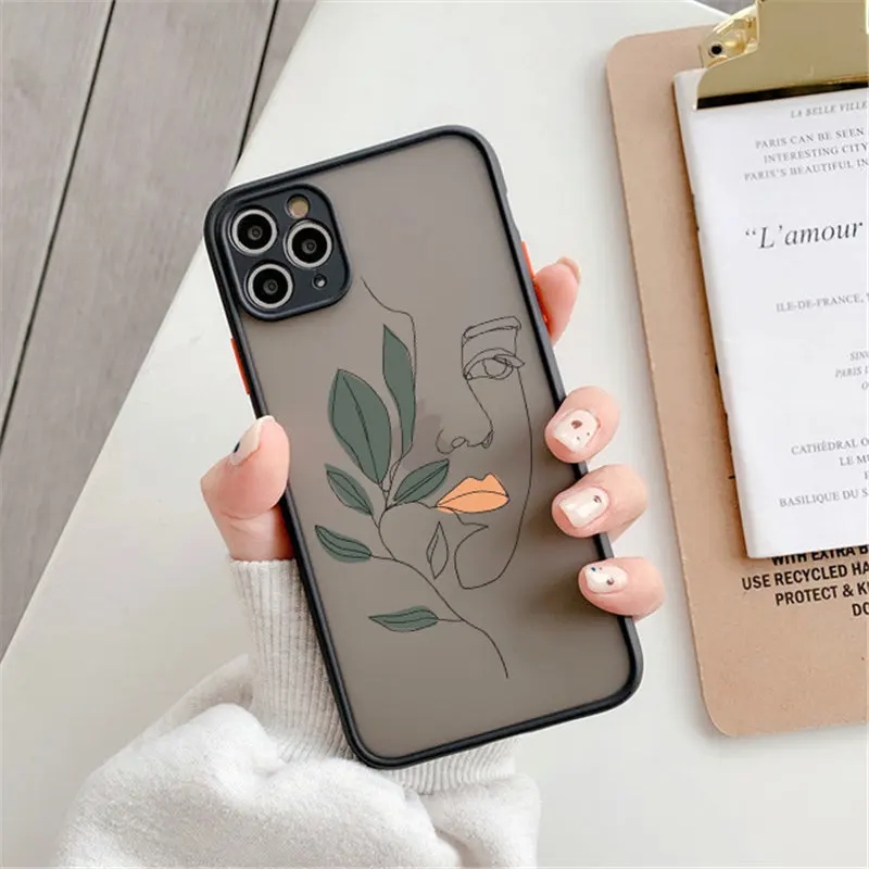

Art Retro Abstract Geometry Phone Case For iPhone 11 12 13 Pro Max Mini 7 8 Plus SE 2020 X XR XS Shockproof Soft Matte Back