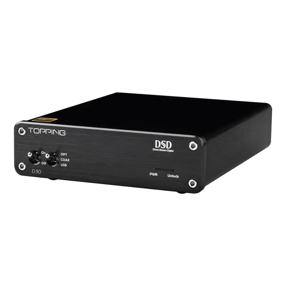 

NEW TOPPING D30 DSD Audio Decoder USB DAC Coaxial Optical Fiber XMOS CS4398 24Bit 192KHz amplifier