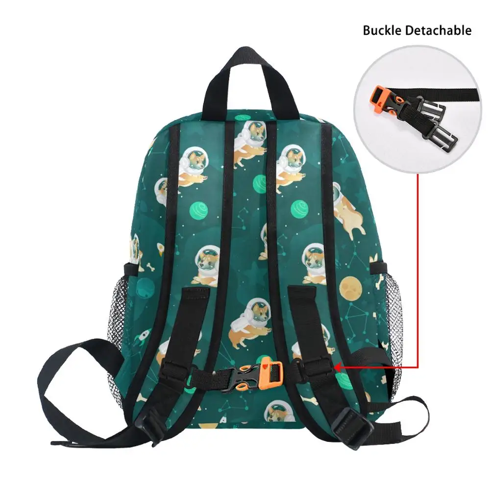 Новинка детский школьный рюкзак для девочек зеленая сумка с собаками корги