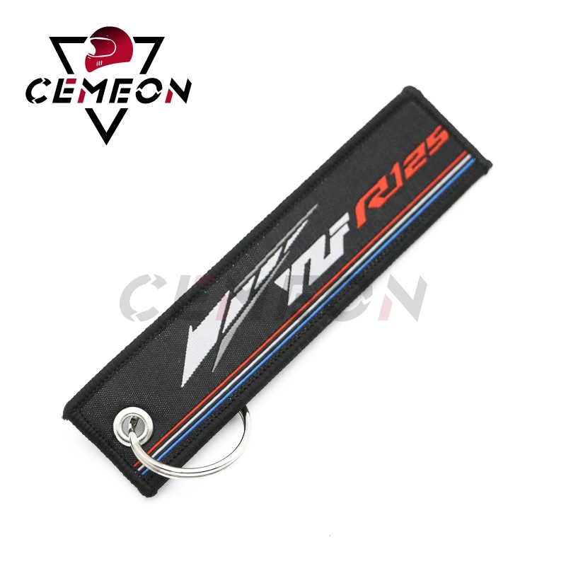 

Yamaha Motorcycle Key Pendant FAZER YZFR6 R1 R3 RM R125 R15 R25 NVX TENERE XSR900 700 NMAX Embroidered Keychain Key Ring