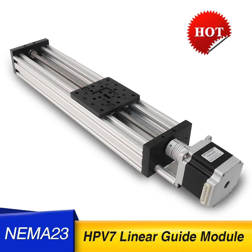 

HPV7 V-Slot Linear guide module 2/4/8/12mm Z-axis router kit Reprap 100-350mm nema23 stepper motor for 3D printer sapre parts