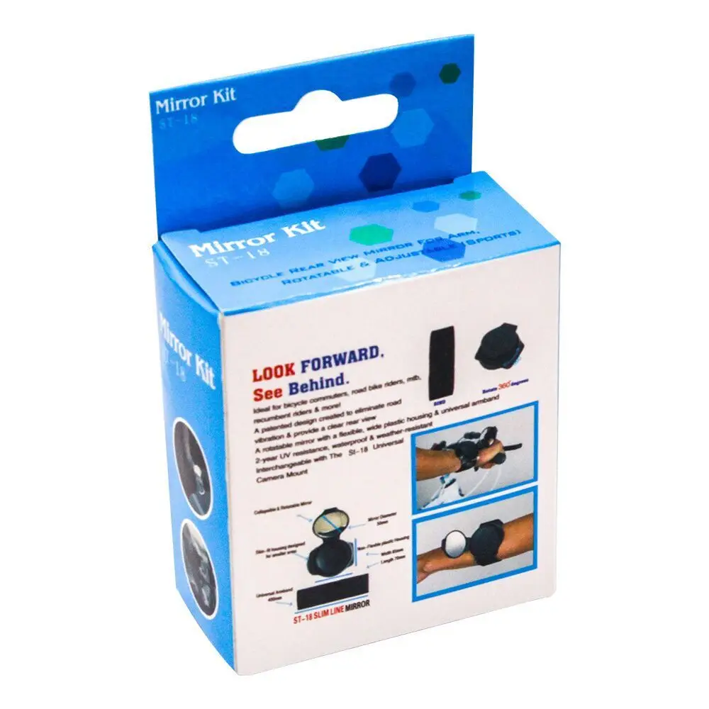 

2019 New Bike Mirror Cycling Wrist Band Strap Reflex Rear View Rearview Arm Wrist Cycling with Bike Mirrors