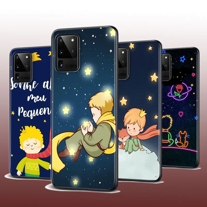 

Phone Case Cute little Prince For Samsung Galaxy S21 S20 FE Ultra Lite S10 5G S10E S9 S8 S7 S6 Edge Plus Black TPU Cover