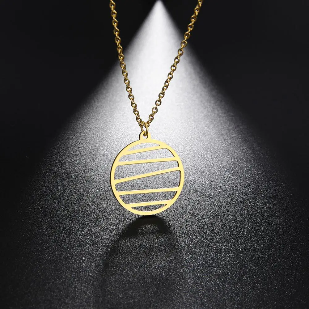 Ожерелье моя форма из нержавеющей стали для женщин Геометрические линии золотой