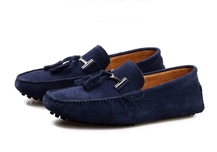 

New Men Blue Casual Loafer Shoes Fashion Trending Leisure Tassel Moccasin Shoes Man Green Slip On Flats Plus Size 47 48 49