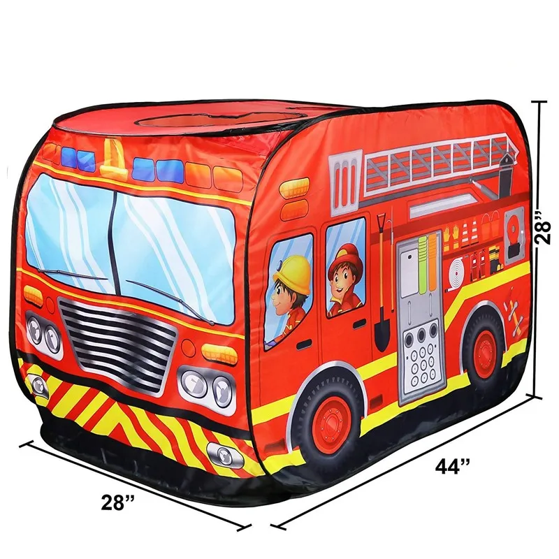 

Children's Hut Play Tent Ice Cream Cart School Bus Fire Truck Police Car Tents Firefighter Policemen Pretend Play Gamehouse Toy