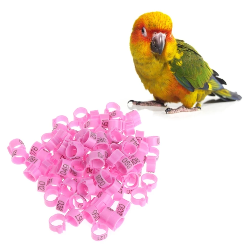 

100Pcs 10mm Identify Ring Carrier Pigeon Training Supplies Leg Number Bird Bands