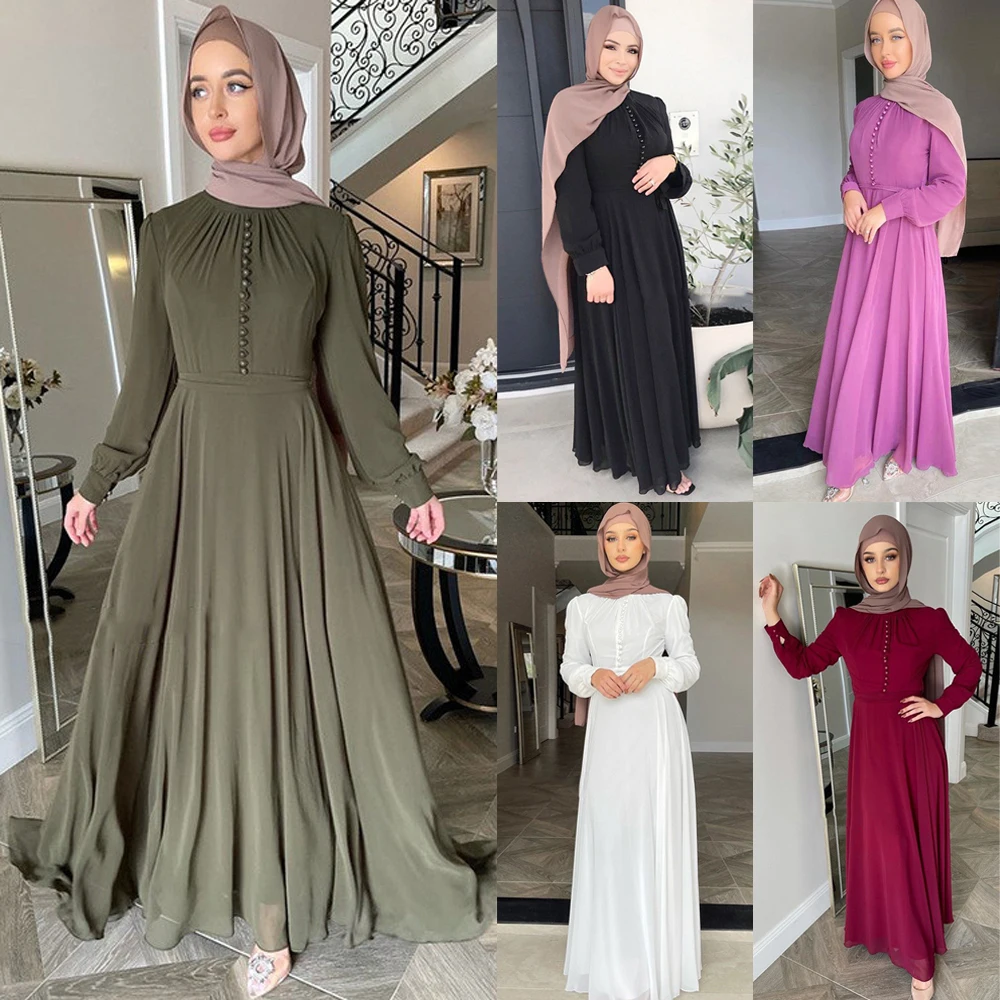 

Muslim Fashion Abaya Women Maxi Dress Dubai Kaftan Turkey Arabic Islamic Clothing Femme Musulman Abayas Caftan Robe Gown Jilbab