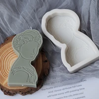 women portrait mold character aromatherapy candle making mould model diy gypsum resin silicone mold