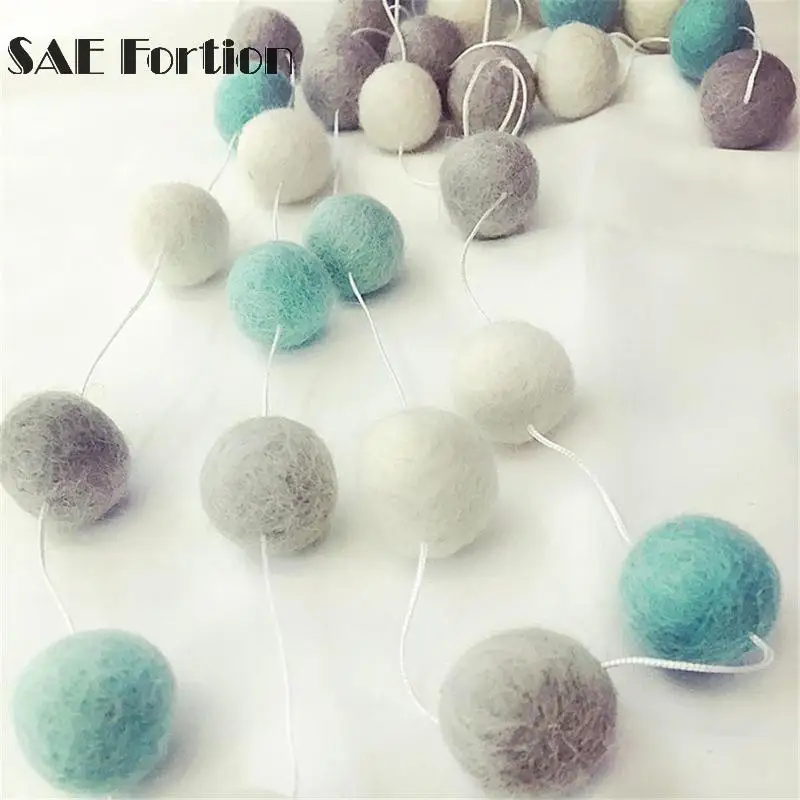 Войлочные шары детские украшения детская комната гирлянда Woll Декор VQW8827