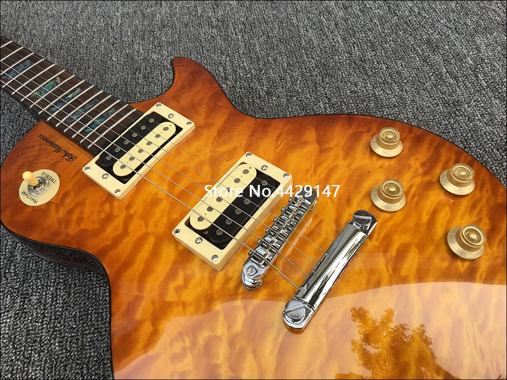 2020 Высококачественная электрогитара корпус из красного дерева со стеганой клена