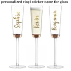Новые популярные вечерние наклейки на стаканы с именем на заказ, декор для стаканов, свадебная наклейка очки для шампанского, новые свадебные, вечерние, для торжеств, для тостов