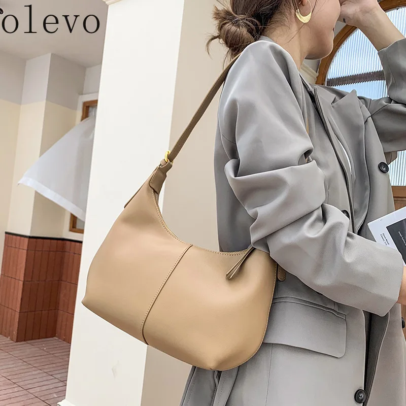 

2021 new niche leather bag women simple retro trendy large capacity leather shoulder handbag messenger tote bag