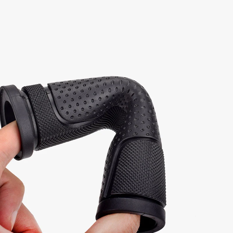 Черные ультралегкие велосипедные ручки резиновые блокируемые для горного