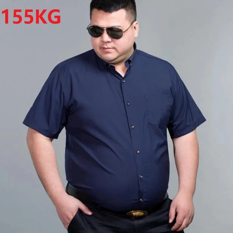 Рубашка мужская деловая с коротким рукавом формальная сорочка фиолетового