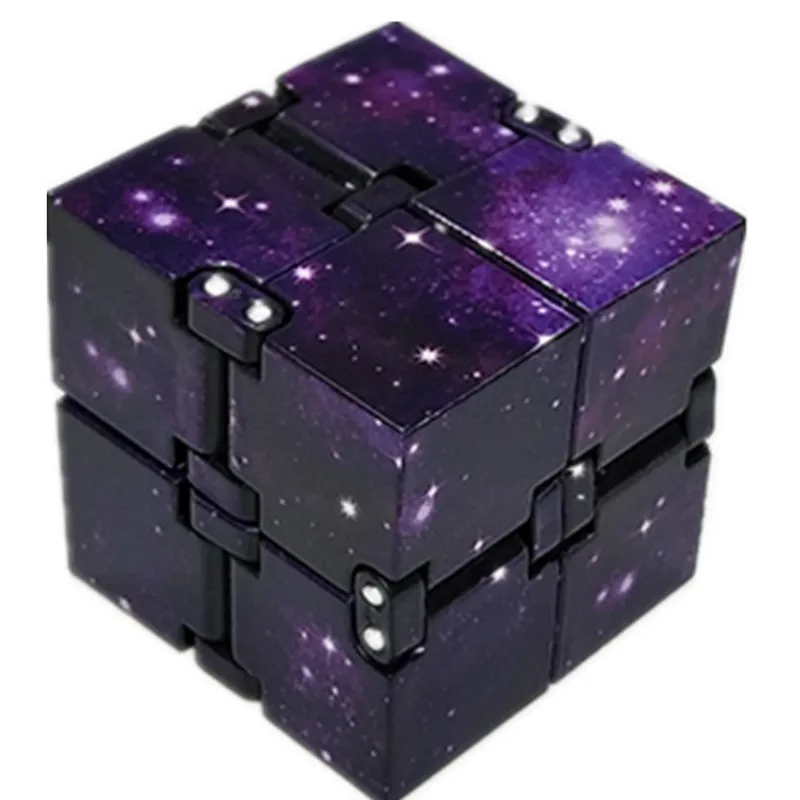 Purple Star Color Тренд креативный бесконечный куб магический куб офисный флип кубическая головоломка стоп снятие стресса игрушки для детей с синдромом аутизма - Цвет: Purple Star Color