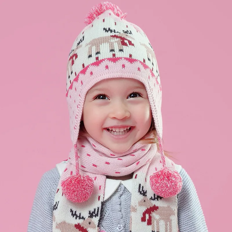 Зимняя шапка ушанка из флиса для мальчиков и девочек вязаная шапочка осенняя