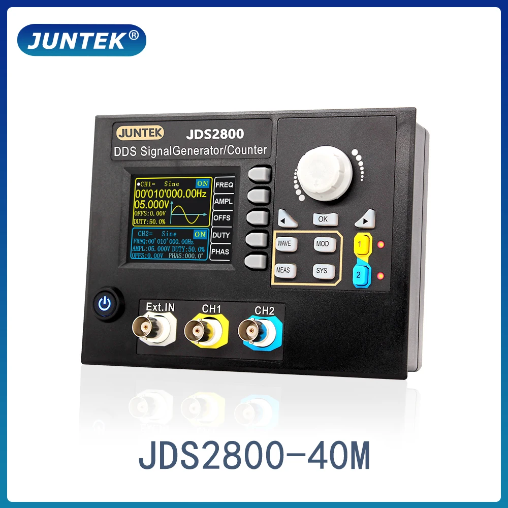 JUNTEK JDS2800 40M 40 МГц DDS генератор сигналов цифровой контроль двухканальный Частотный