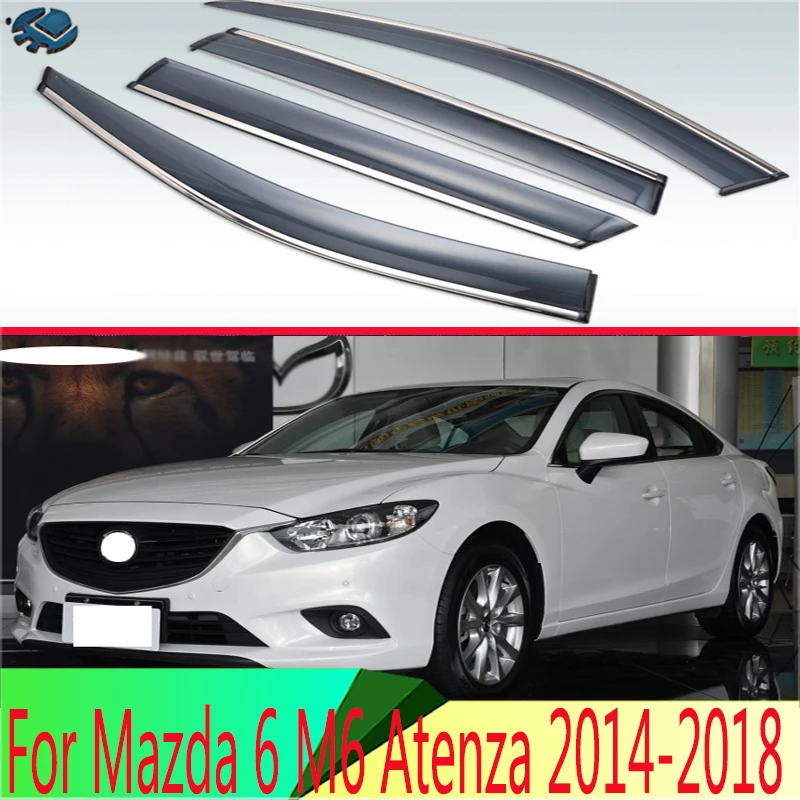 Для Mazda 6 M6 Atenza 2014 2015 2016 2017 2018 пластиковый внешний козырек вентиляционные шторы