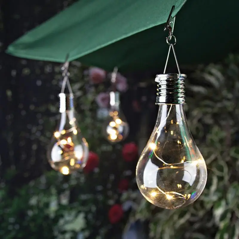 

LED Solar String Lights Outdoor Decoration Light Bulb Patio Lamp Holiday Garland For Vegetable Garden Outdoor Decoration