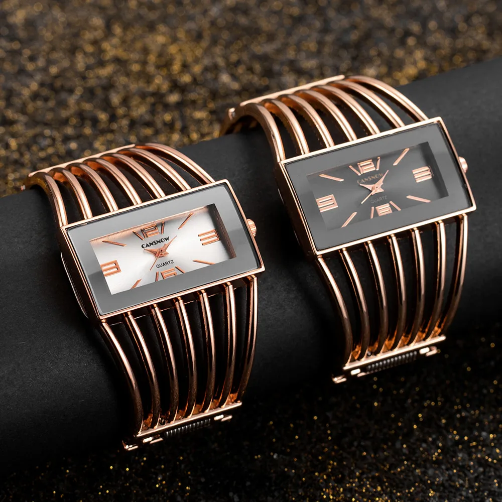 

Женские кварцевые часы с прямоугольным циферблатом, браслет из нержавеющей стали