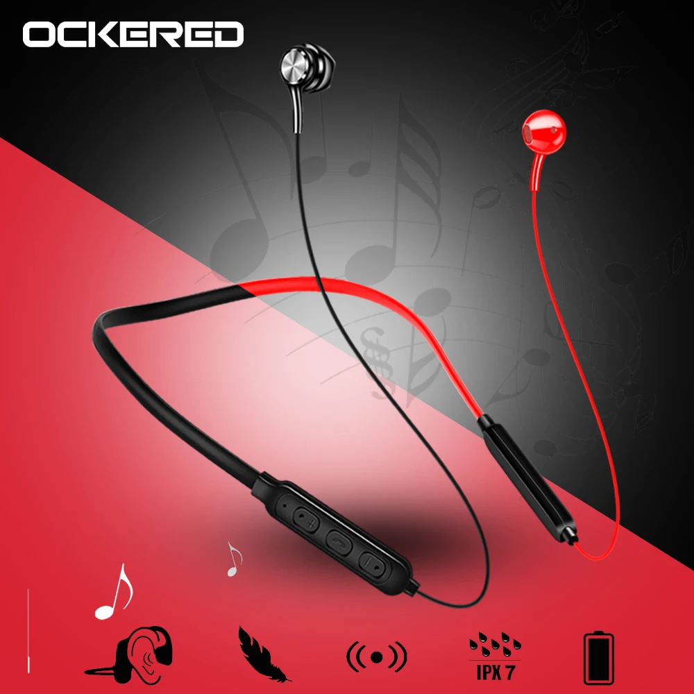 Bluetooth наушники Спорт шейным Магнитный Беспроводной стерео музыка для мобильный