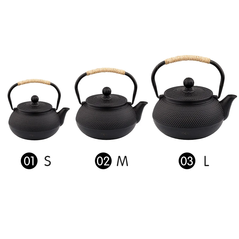 

600/800/1200 ML Japanese Iron Tea Pot With Stainless Steel Infuser Tea Kettle Teaware Iron Teapot Tea Kettle