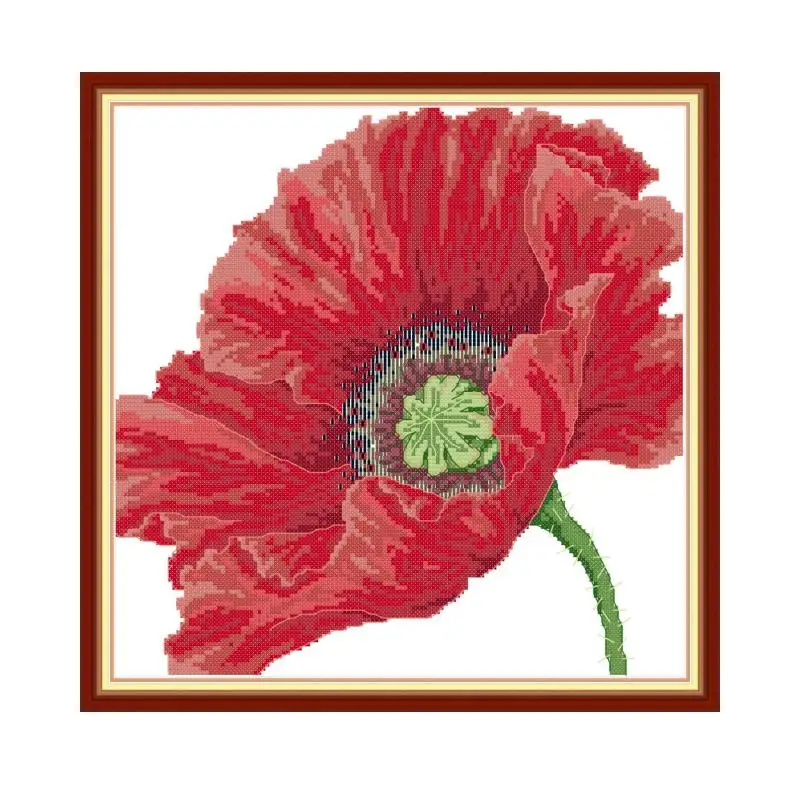 Набор для вышивки крестиком набор больших красных цветочных узоров вышивка DMC 11CT