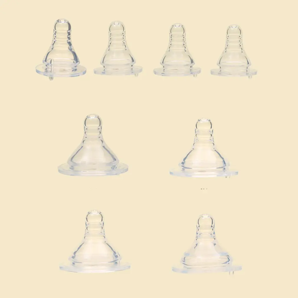 Детская прозрачная соска для кормления грудью силиконовая широкая различных