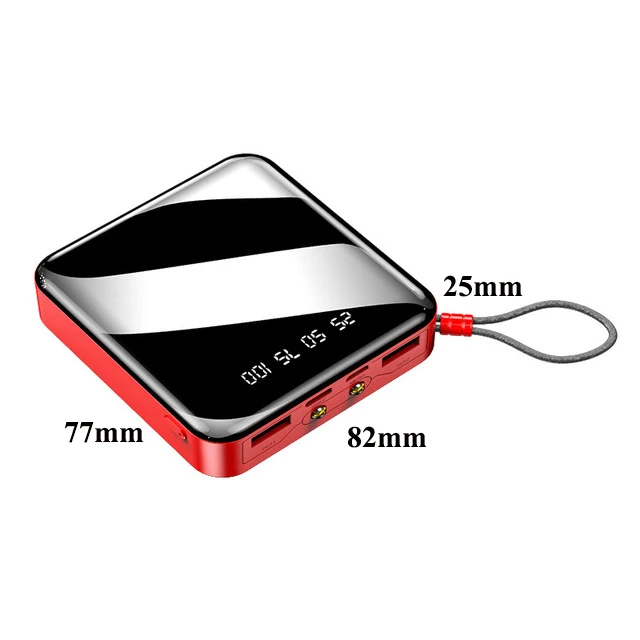 

10000mAh Mini Power Bank Portable Charger External Battery Pack Powerbank 10000 mAh for iPhone 12 Pro Xiaomi Mi Mini Poverbank
