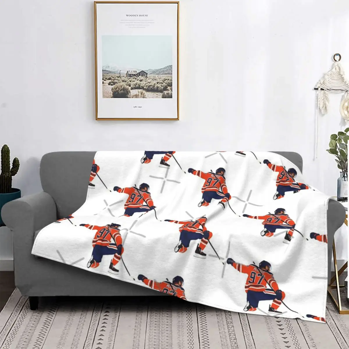 

Connor Mcdavid Blanket Bedspread Bed Plaid Cover Beach Cover Summer Blanket Receiving Blankets