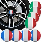 4 шт. 56 мм, Итальянский Французский флаг, фотообод крышки обода, наклейки для Hyundai Peugeot 208 308 Ford Honda VW, аксессуары