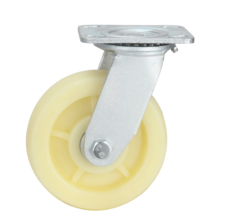 5 дюймовый поворотный белое фиксированное колесико из полипропилена диаметром