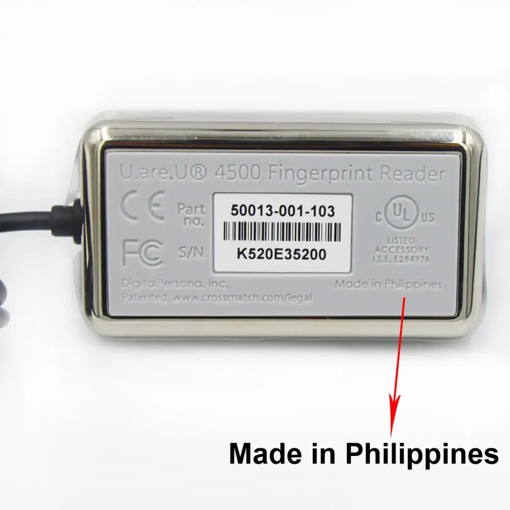 5 шт./лот оригинальный цифровой сканер отпечатков пальцев u 4500 USB биометрический