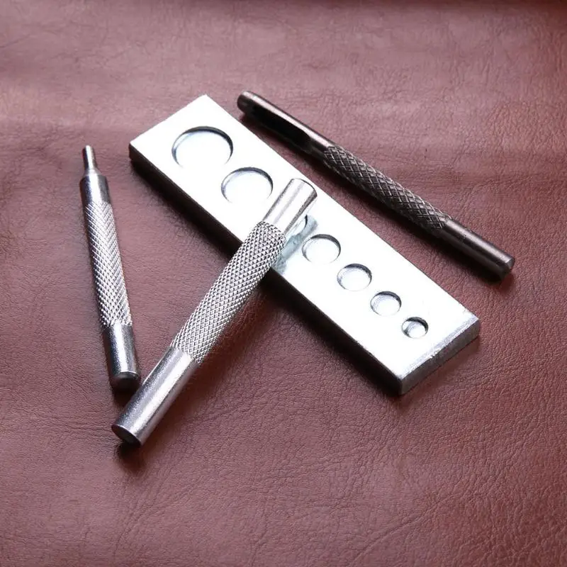 Набор металлических инструментов для работы по коже|Пуговицы| |