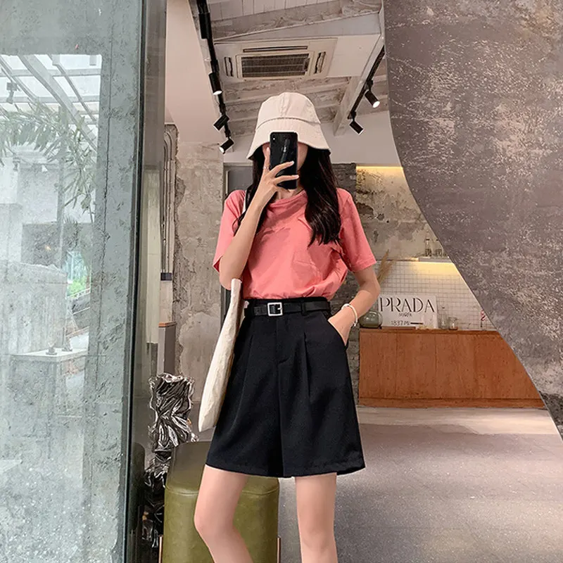 Casual XXXXL Plus Size Cargo Shorts BF Wind Woman Streetwear Shorts Women Summer High Waist Short Feminino Spodenki Damskie