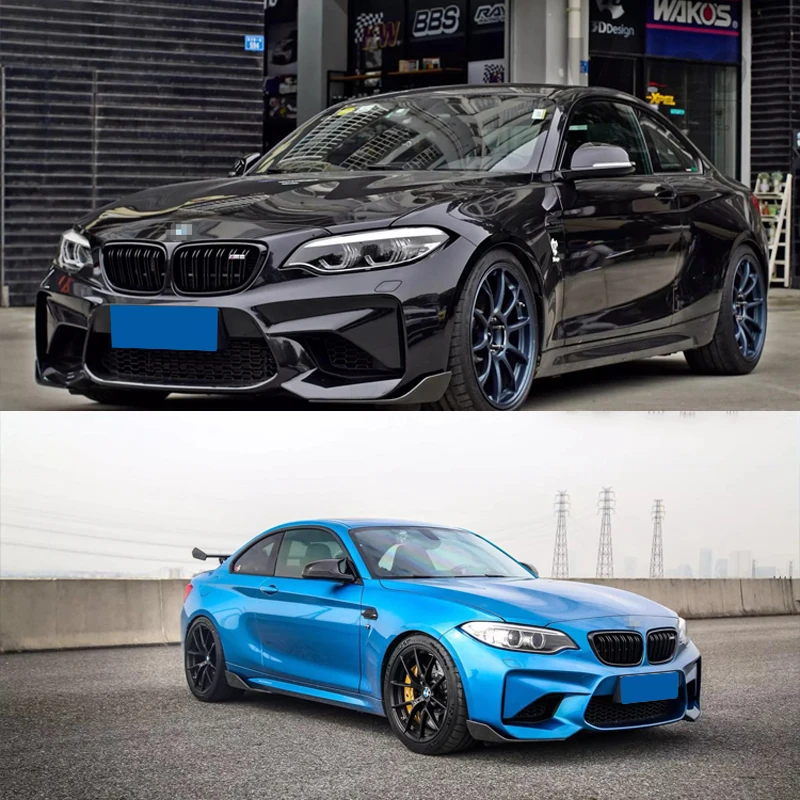 MP стиль настоящие Углеродные передние сплиттеры Canards для BMW M2 F87 фартук закрылки