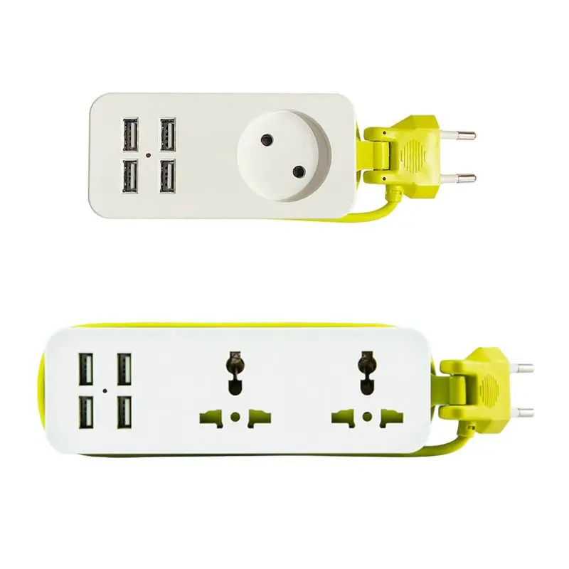 Сетевой удлинитель с европейской вилкой и 4 USB разъемами электрический
