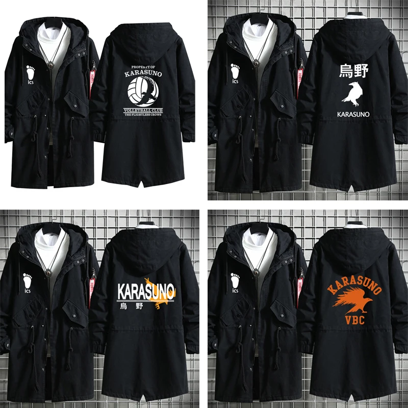 

Аниме Haikyuu! Костюм для косплея Hinata Shyouyou, плащ-пальто Karasuno для старшей школы, Волейбольного клуба, на молнии, толстое пальто унисекс