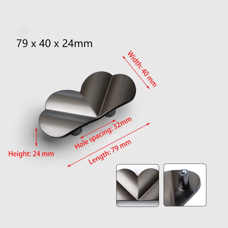 

2Pcs/Lot Four Leaf Clover Shape/Creative Zinc Alloy Door Knob European Furniture Handles Drawer Pulls Kitchen Cabinet Handles