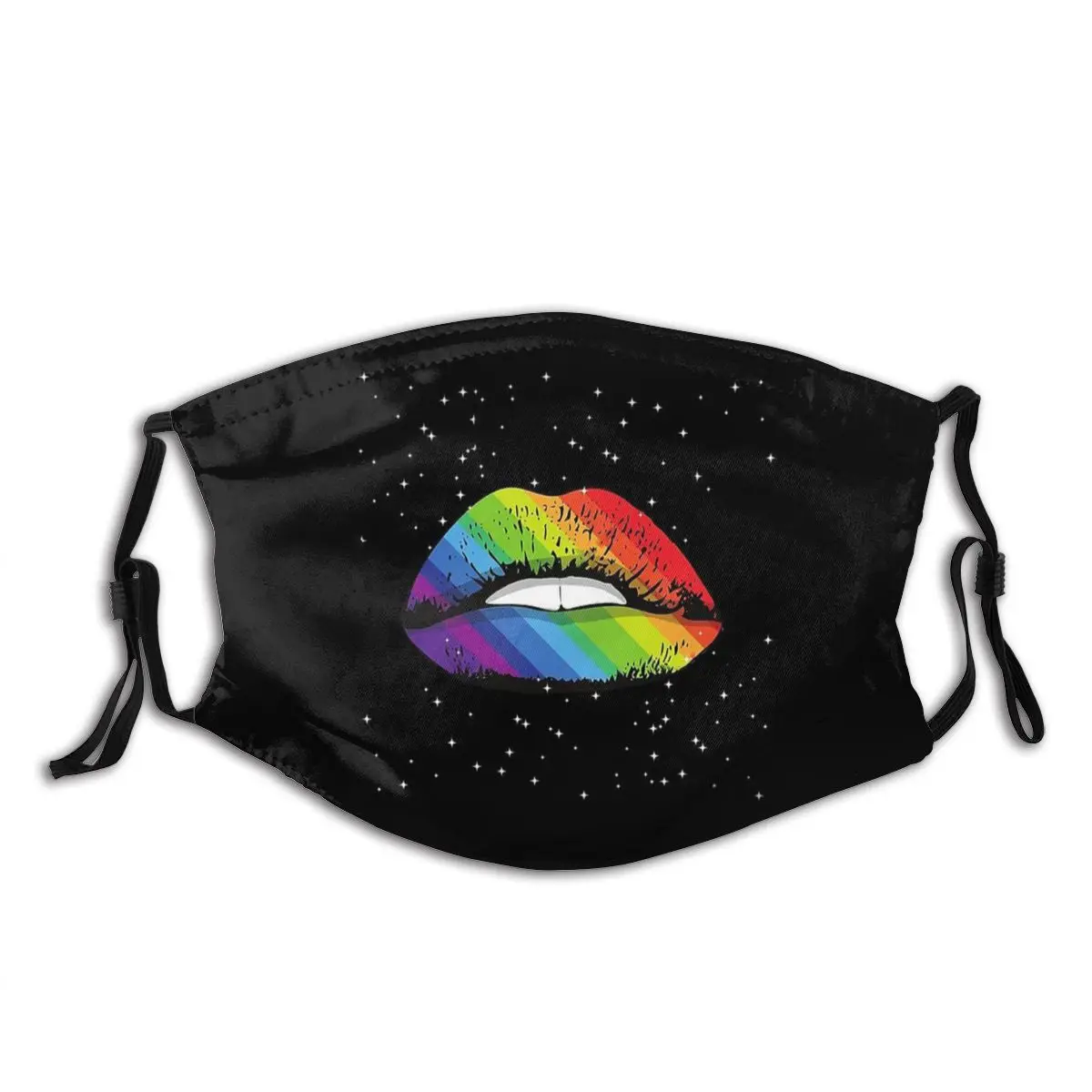 

Многоразовая маска для лица Rainbow Lips, ЛГБТ, Пылезащитная маска против смога, маска-респиратор с фильтрами