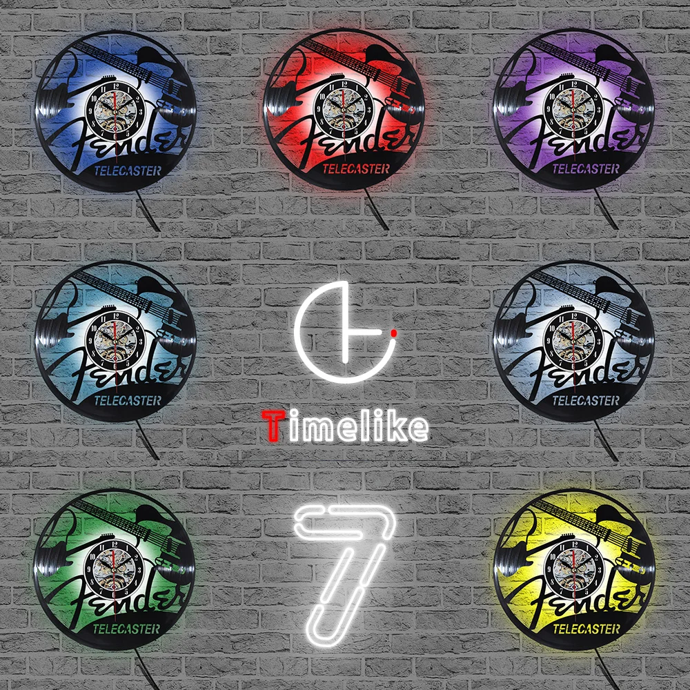 Новые современные дизайны для гитары настенные часы 1 шт. виниловые искусство