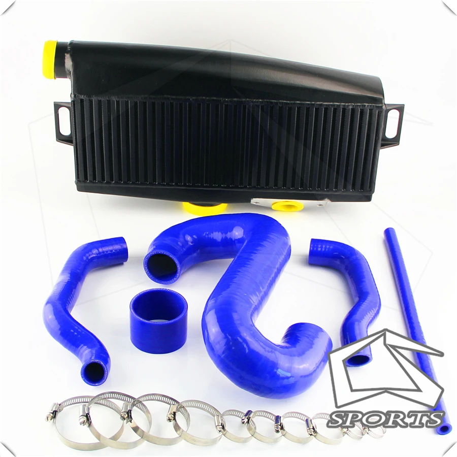 Новый комплект интеркулера с верхним креплением черный силиконовыми шлангами