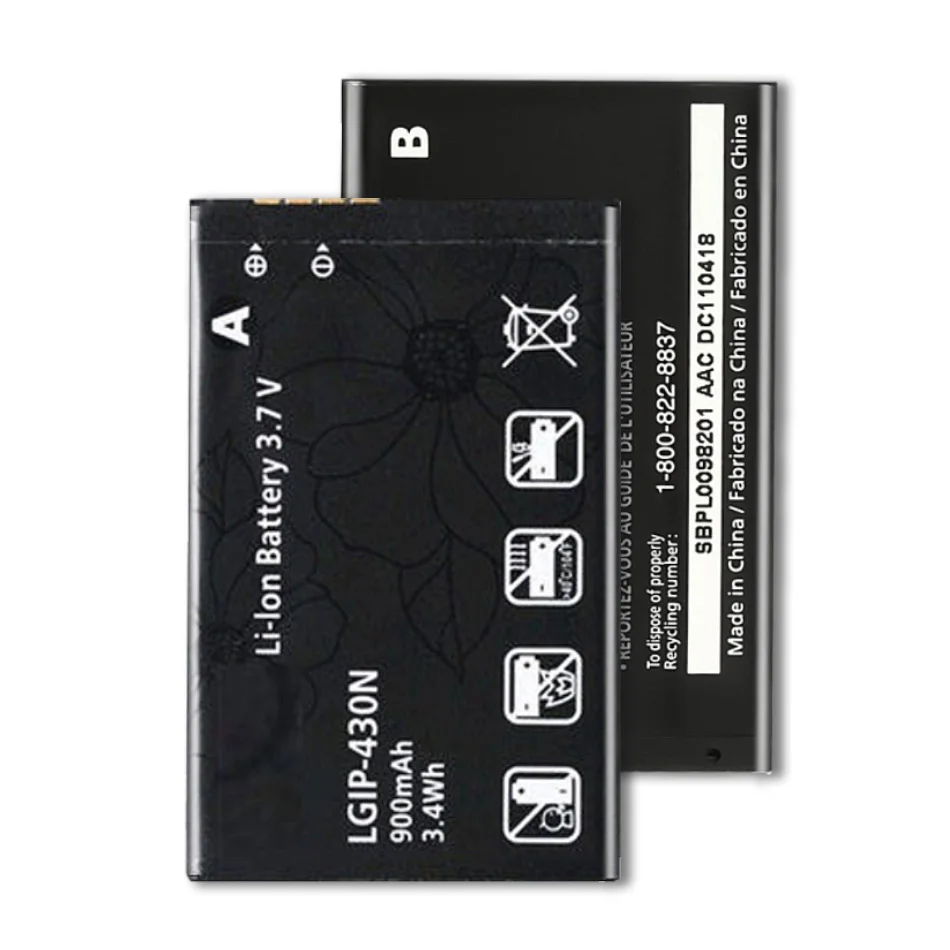 

LGIP-430N 900mAh Replacemeny Battery For LG Cookie Fresh GS290 GW300 LX290 LX370 LX370 LGIP-430N LGIP MT375 GM360 430N