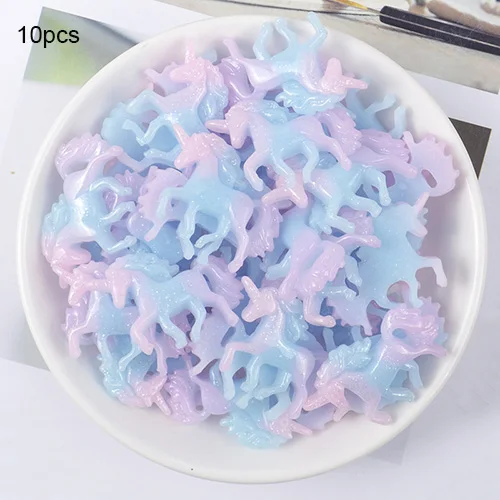Blue A 10pcs Счастливые обезьяны 10 шт. слизи DIY аксессуары игрушки Мини смолы Животные поставки слаймов наполнитель для пушистого прозрачного кристалла слизи - Цвет: Blue A 10pcs